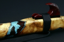 Buckeye Burl Native American Flute, Minor, Mid A#-4, #D41I